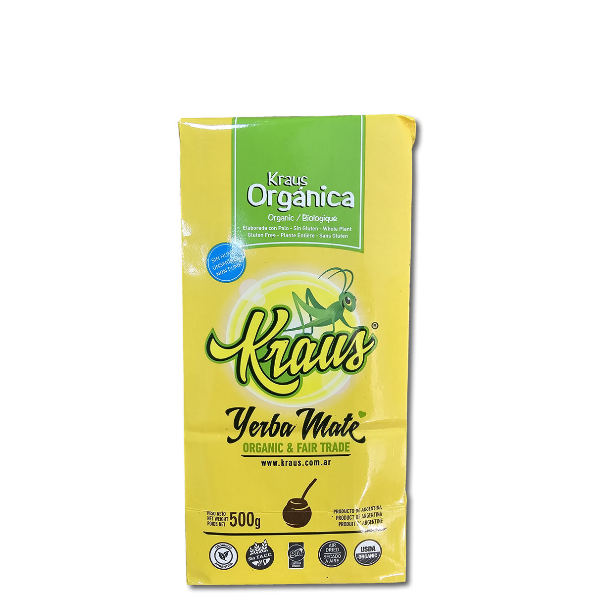 Yerba Mate Kraus Organic 1.1lb / 500Gr